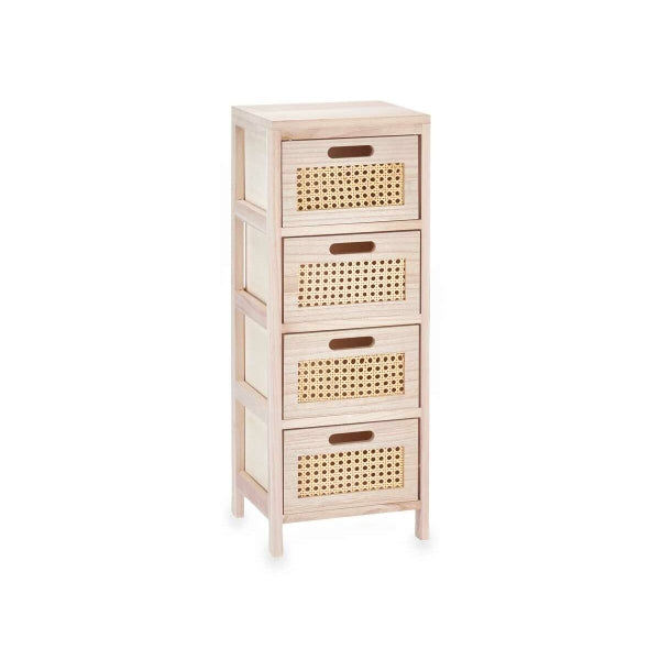 Cajonera de Rattan Natural con 4 cajones