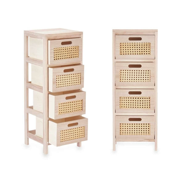 Cajonera de Rattan Natural con 4 cajones