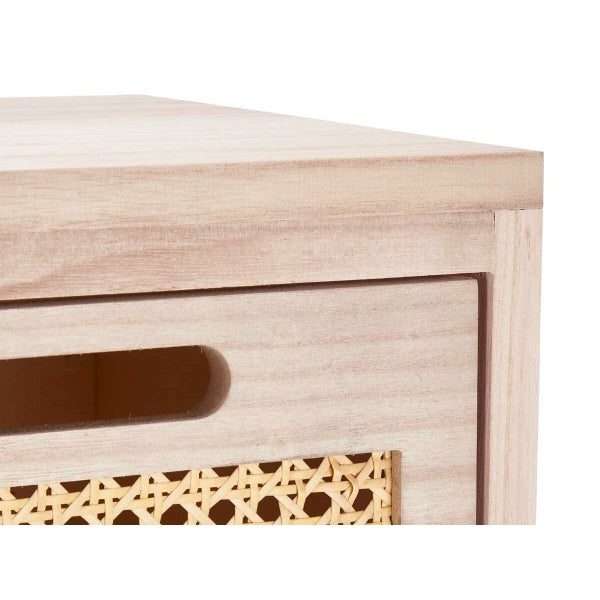 Cajonera de Rattan Natural con 4 cajones